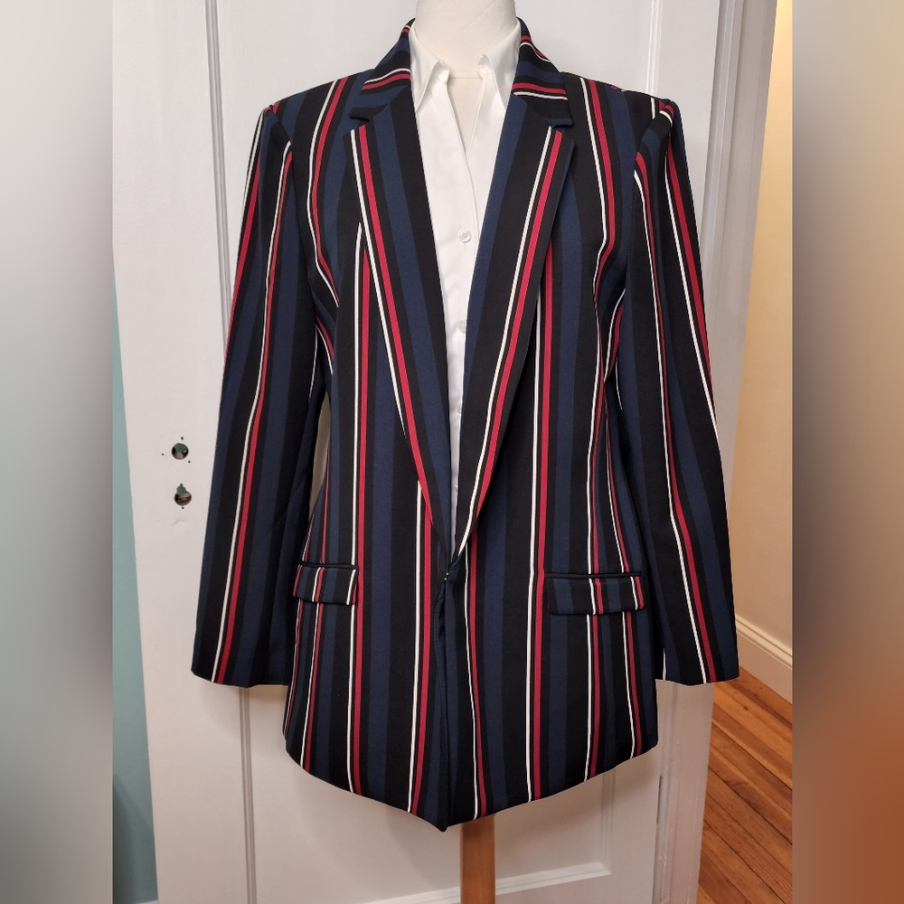 Vertical Stripe women's blazer, INC. brand